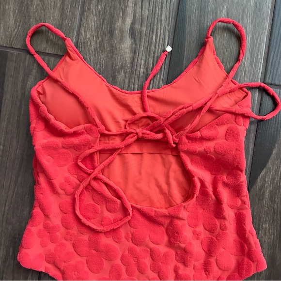 Blackbough x The Summer I Turned Pretty Orange Floral Terry One Piece Swimsuit L - Picture 7 of 8